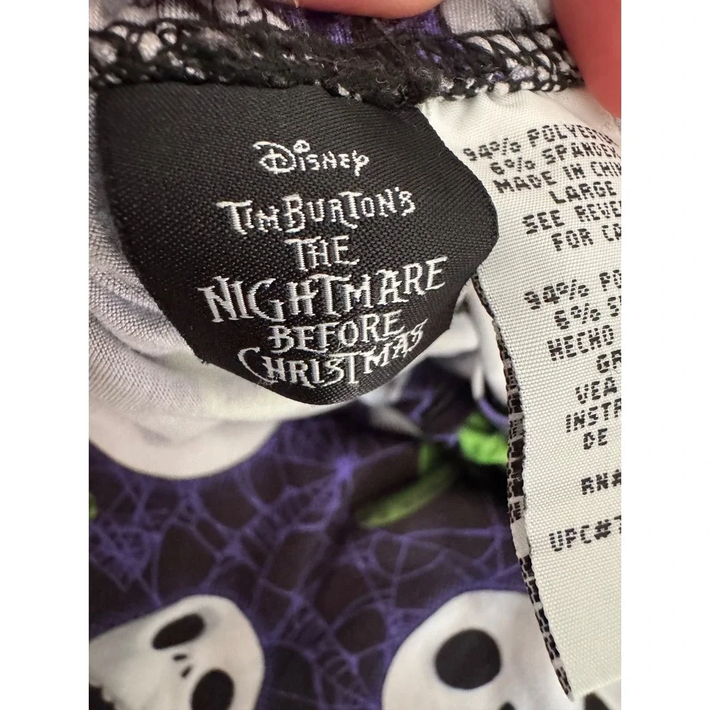 Disney‎ Nightmare Before Christmas Jack Skellington Oogie Boogie Pajama Pants L - Picture 6 of 9